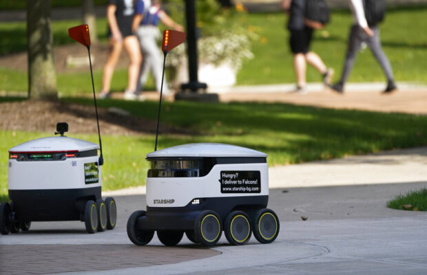 The future is here! Food delivery robot crashes into bus shelter The future is here! Food delivery robot crashes into bus shelter